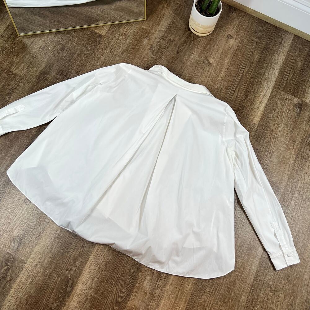 Carolina Herrera White Blouse oversized cocoon style shirt - Picture 3 of 8